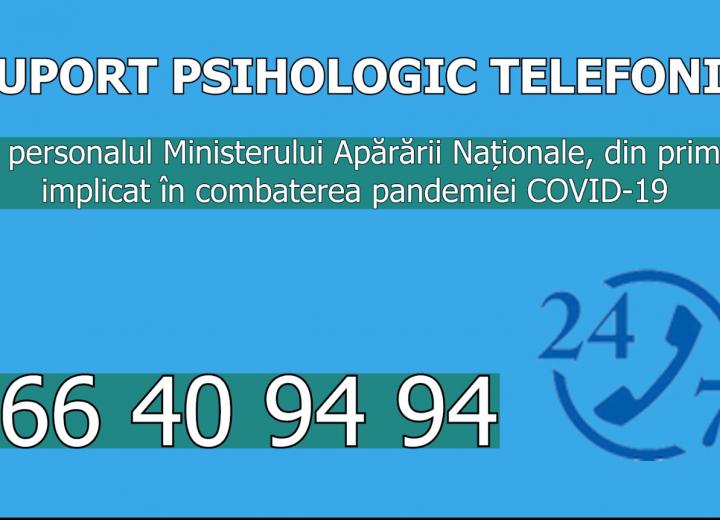 Suport psihologic telefonic pentru personalul Ministerului Apărării Naționale